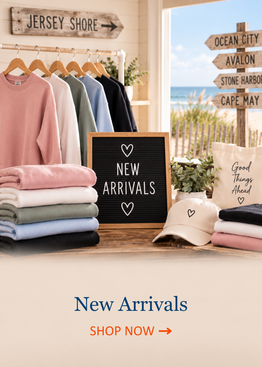 New Shore Vibes by Maria graphic tees, sweatshirts, hoodies and lifestyle apparel