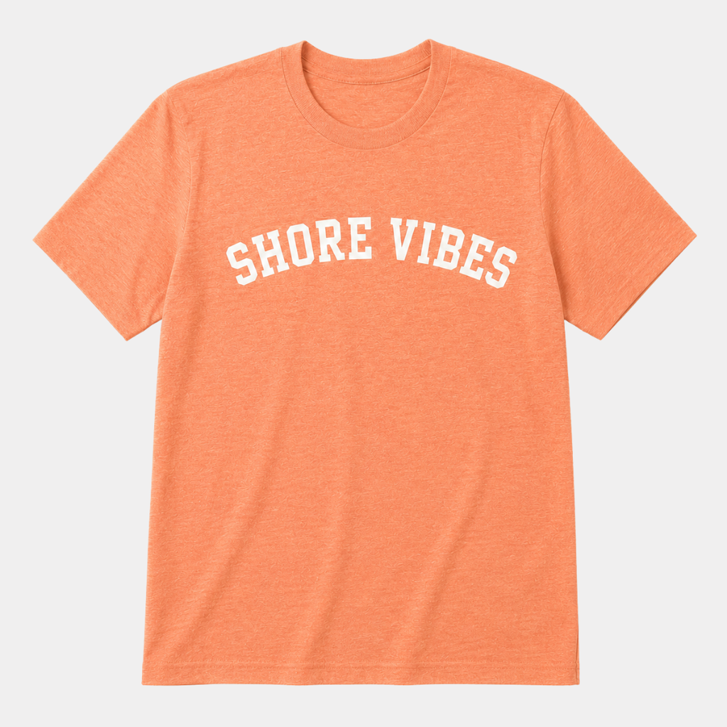 Shore Vibes Classic Arch Tee – Heather Orange