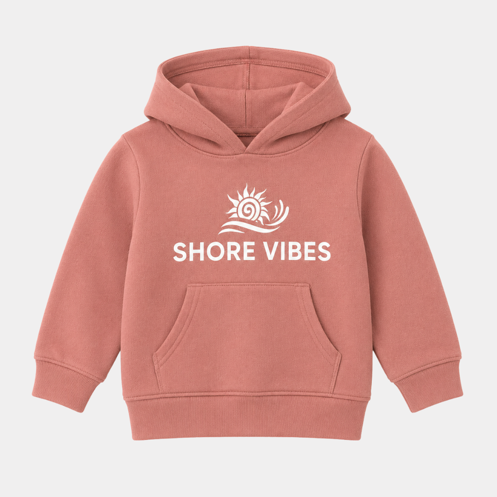 Shore Vibes Toddler Sun & Wave Logo Hoodie – Dusty Rose
