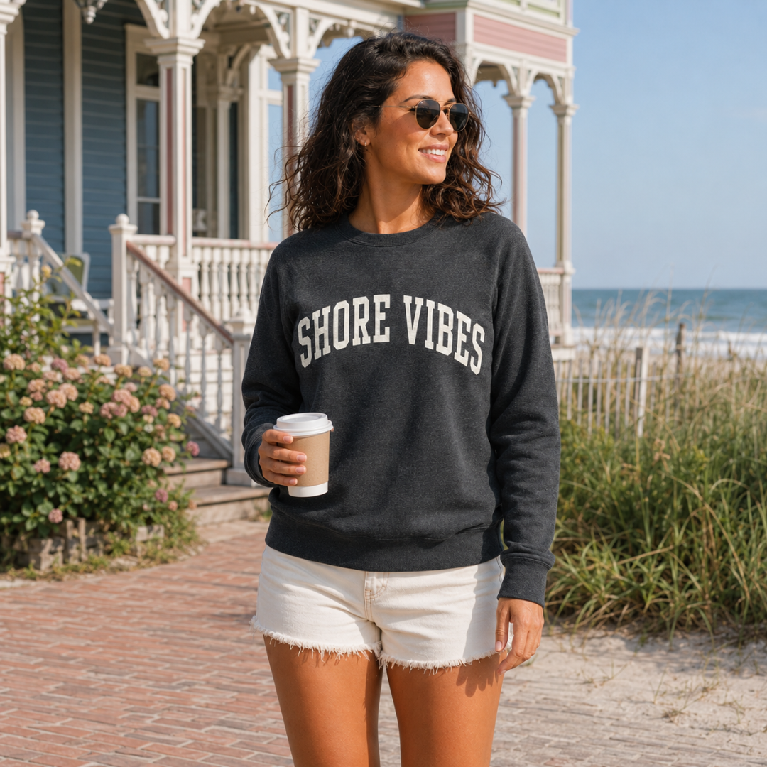 Adult Shore Vibes Crew Sweatshirt