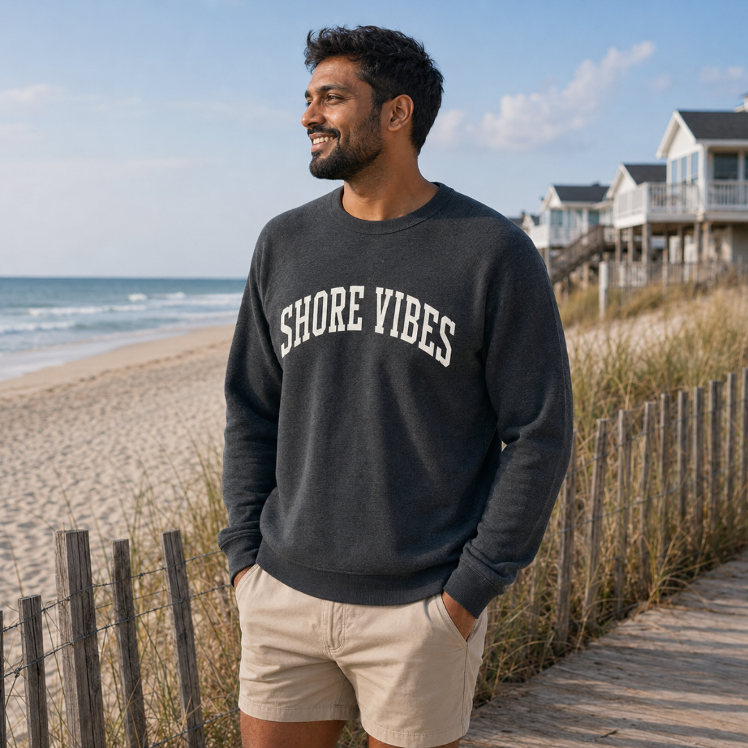 Adult Shore Vibes Crew Sweatshirt