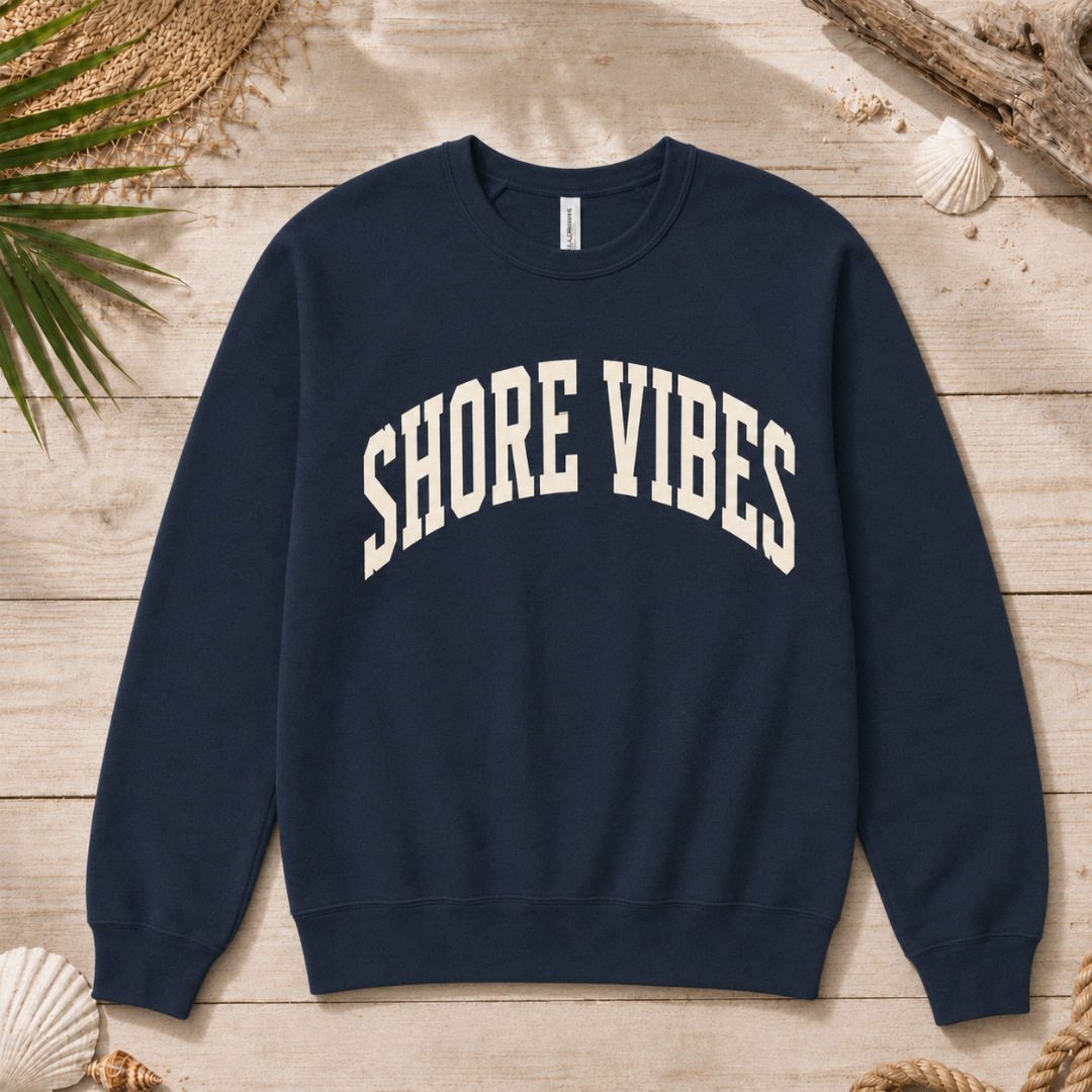 Adult Shore Vibes Crew Sweatshirt