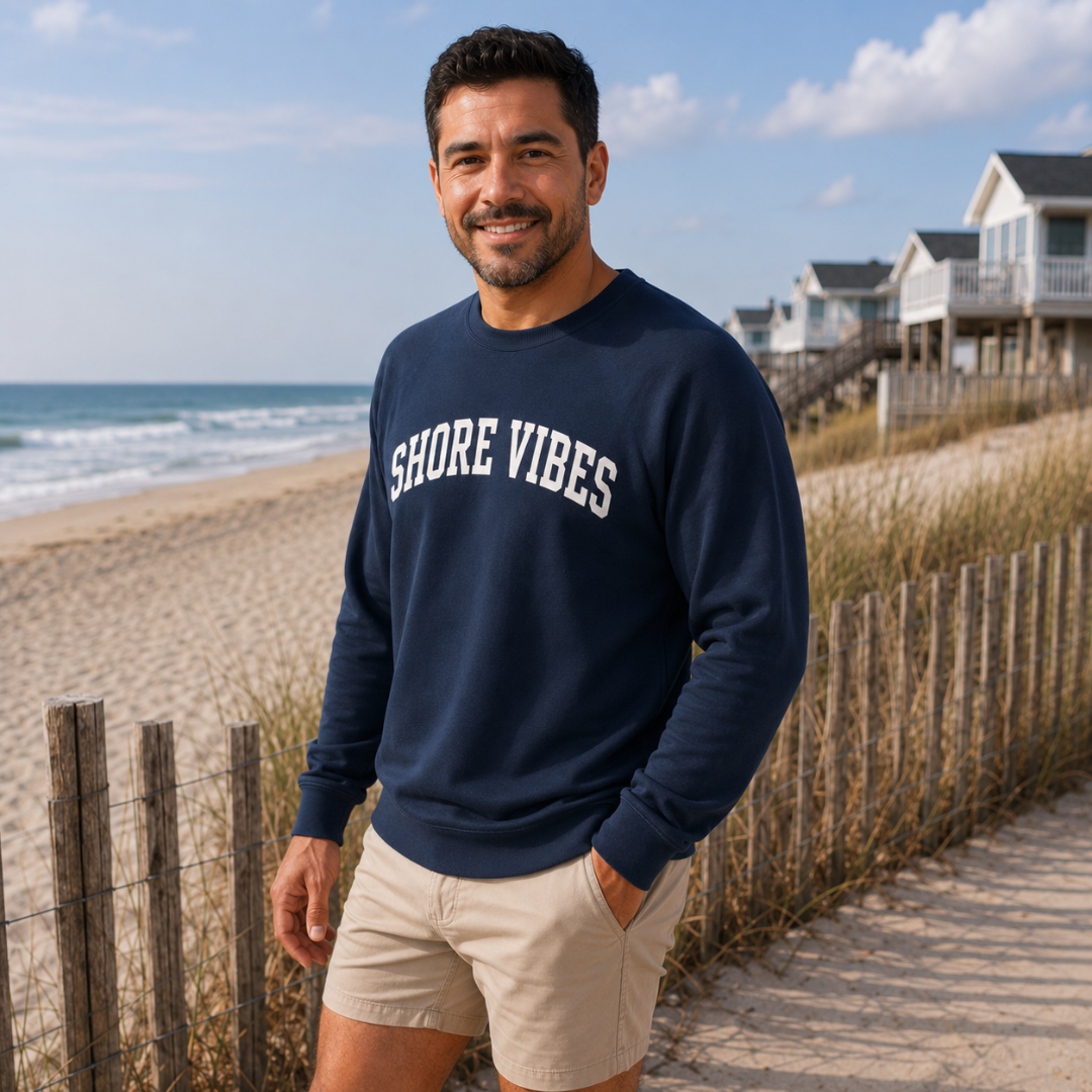Adult Shore Vibes Crew Sweatshirt