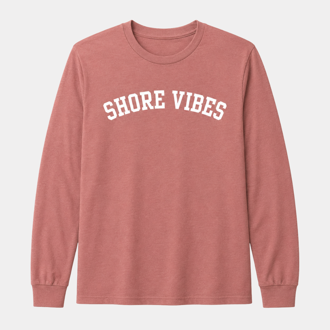 Shore Vibes Classic Arch Hoodie – Dusty Rose