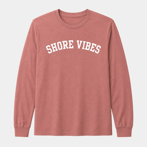 Shore Vibes Classic Arch Hoodie – Dusty Rose