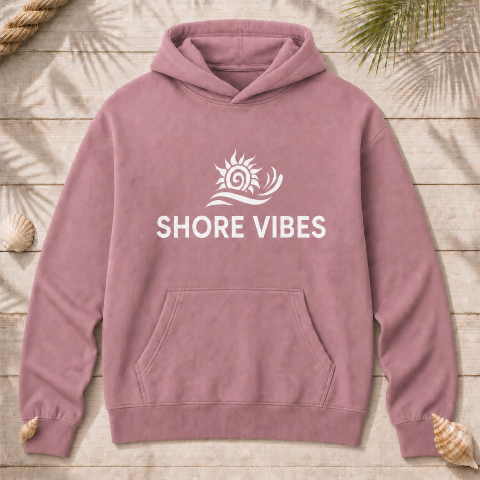 Adult Shore Vibes Sun & Wave Hoodie