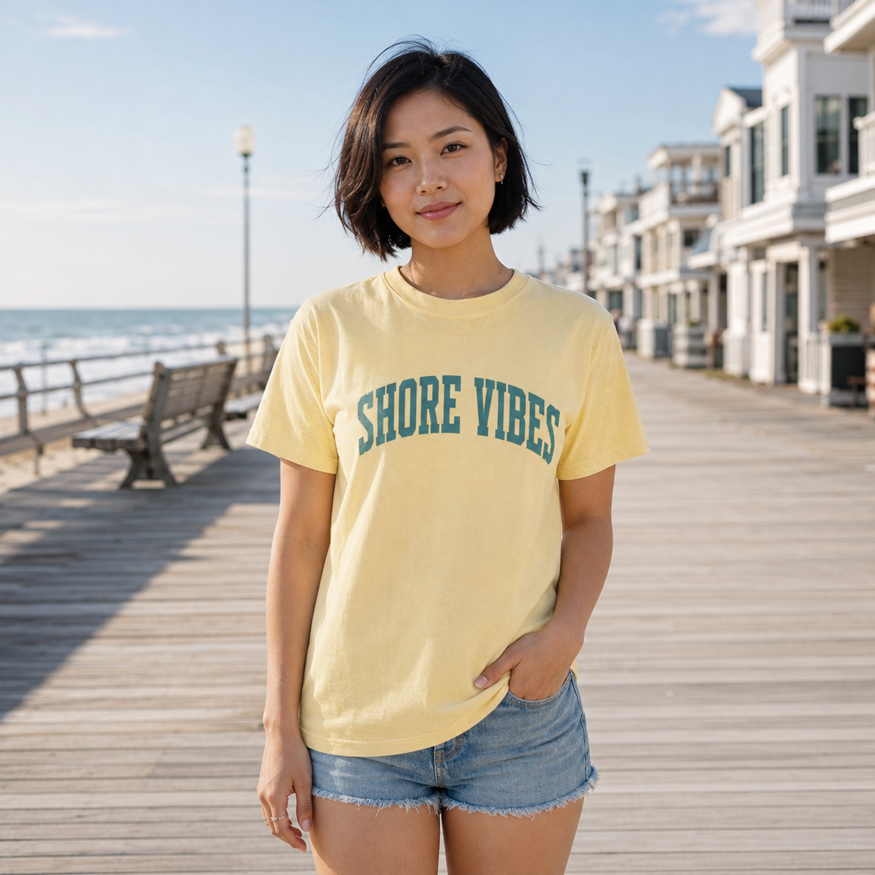Adult Shore Vibes Classic Arch Tee