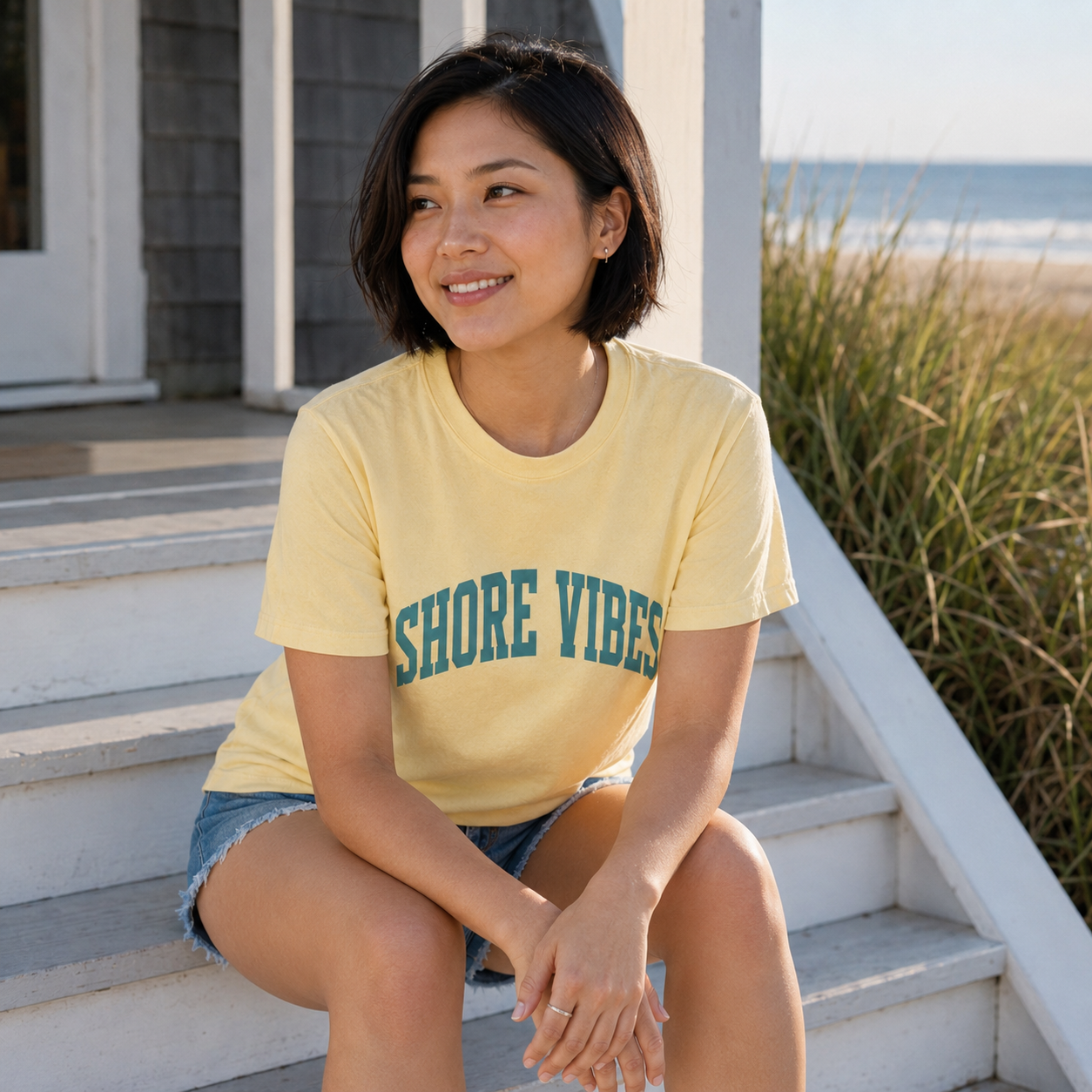 Adult Shore Vibes Classic Arch Tee