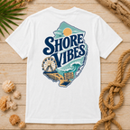 Adult Shore Vibes New Jersey Map Tee