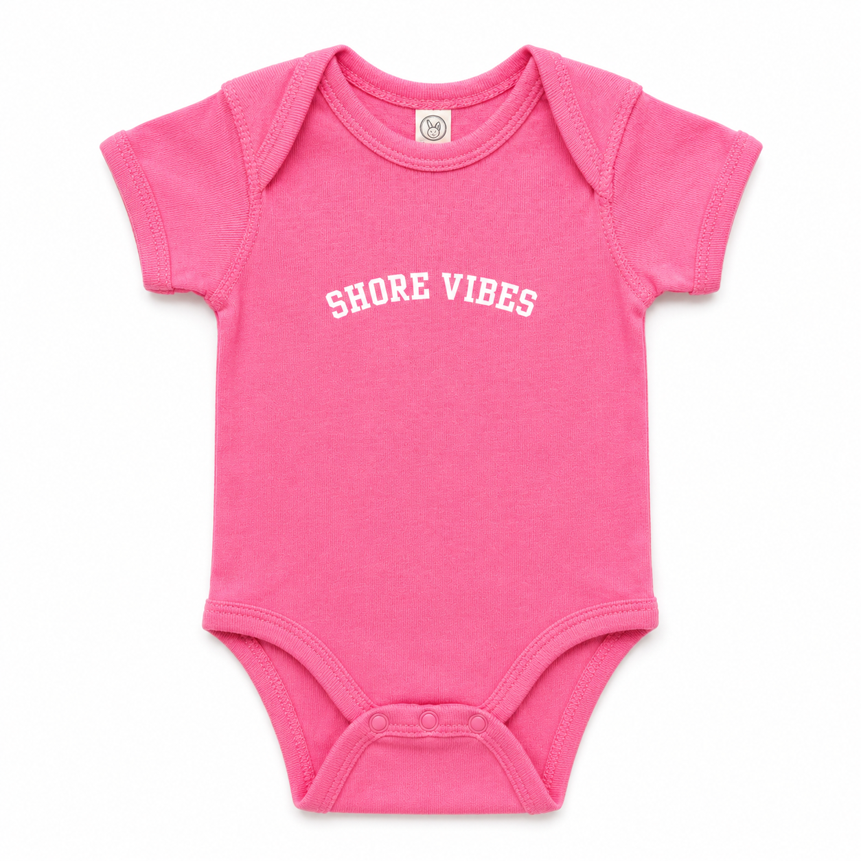Shore Vibes Baby Onesie – Hot Pink