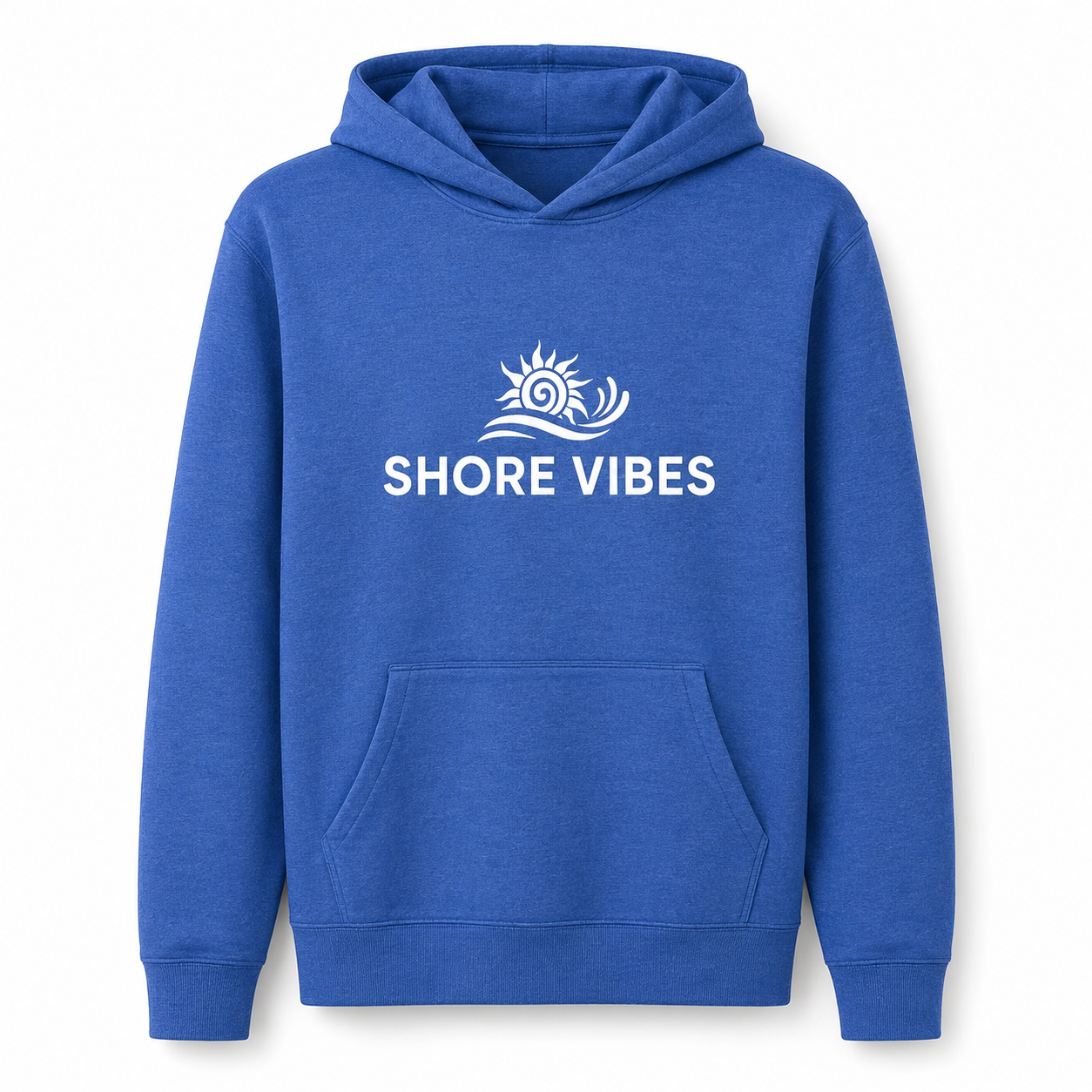 Shore Vibes Sun & Wave Logo Hoodie – Royal Blue