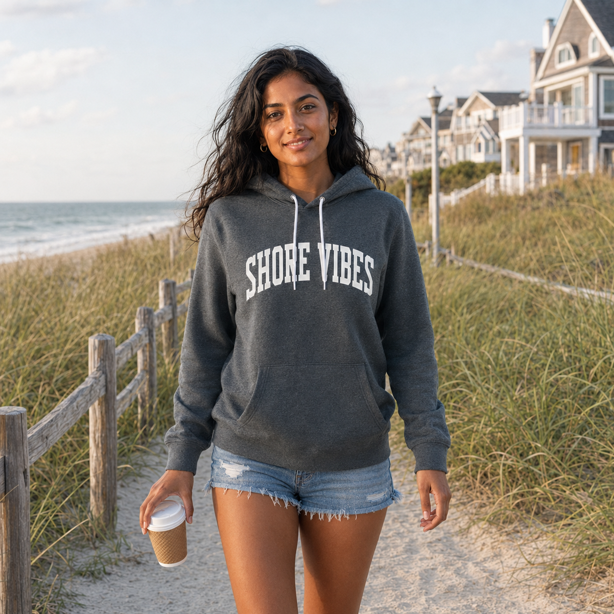 Adult Shore Vibes Classic Arch Hoodie