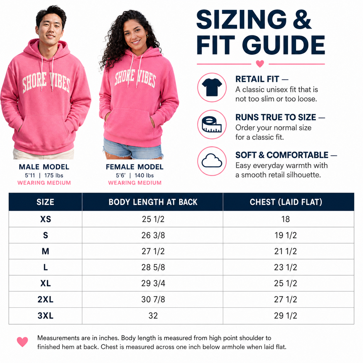 Adult Shore Vibes Classic Arch Hoodie