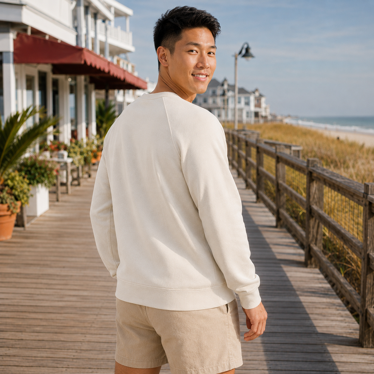 Adult Shore Vibes Crew Sweatshirt