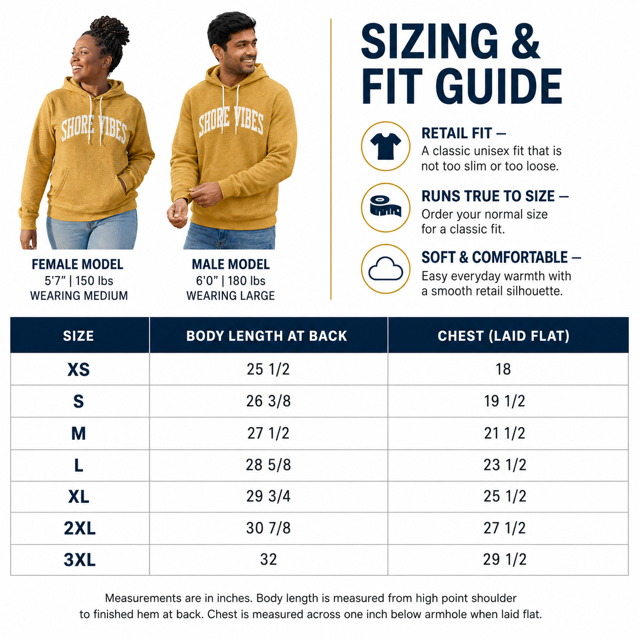 Adult Shore Vibes Classic Arch Hoodie