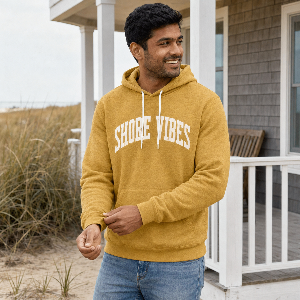 Adult Shore Vibes Classic Arch Hoodie