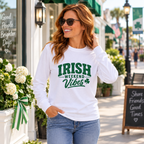 Women's White Irish festival long sleeve shirt for North Wildwood Irish Weekend at the Jersey Shore