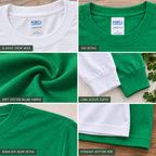 Port & Co PC55LS long sleeve tee details in Kelly Green and White for Irish Weekend shirt