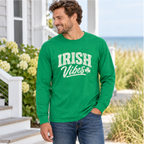 Men’s Kelly Green Irish Vibes long sleeve shirt for North Wildwood Irish Weekend
