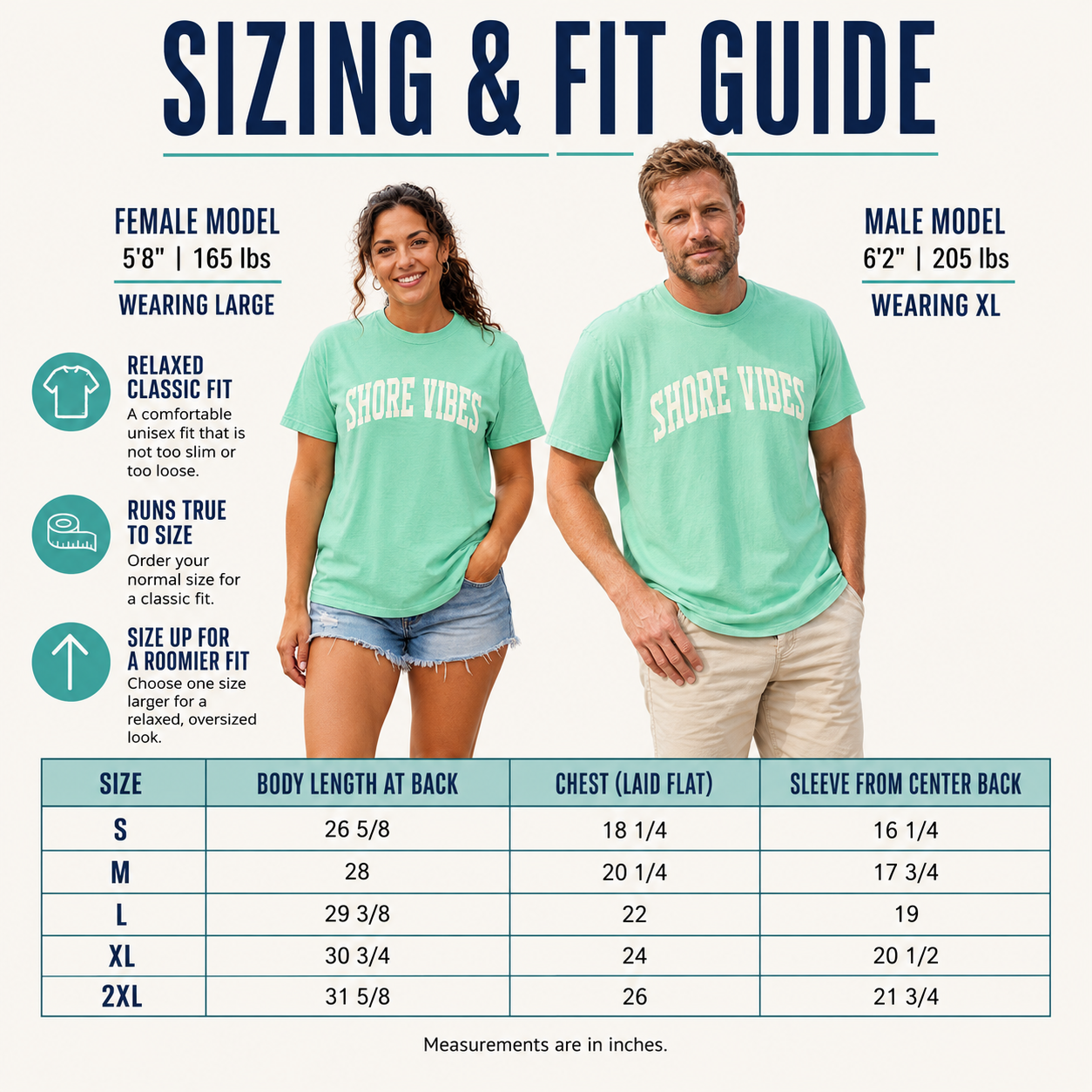 Adult Shore Vibes Classic Arch Tee
