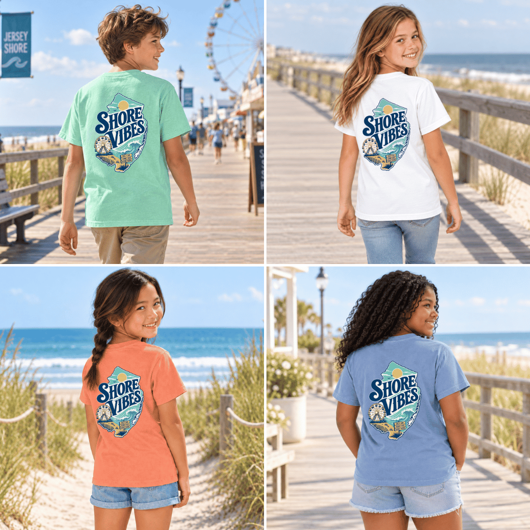 Kids Jersey Shore Graphic T-Shirt | Comfort Colors® Youth Tee