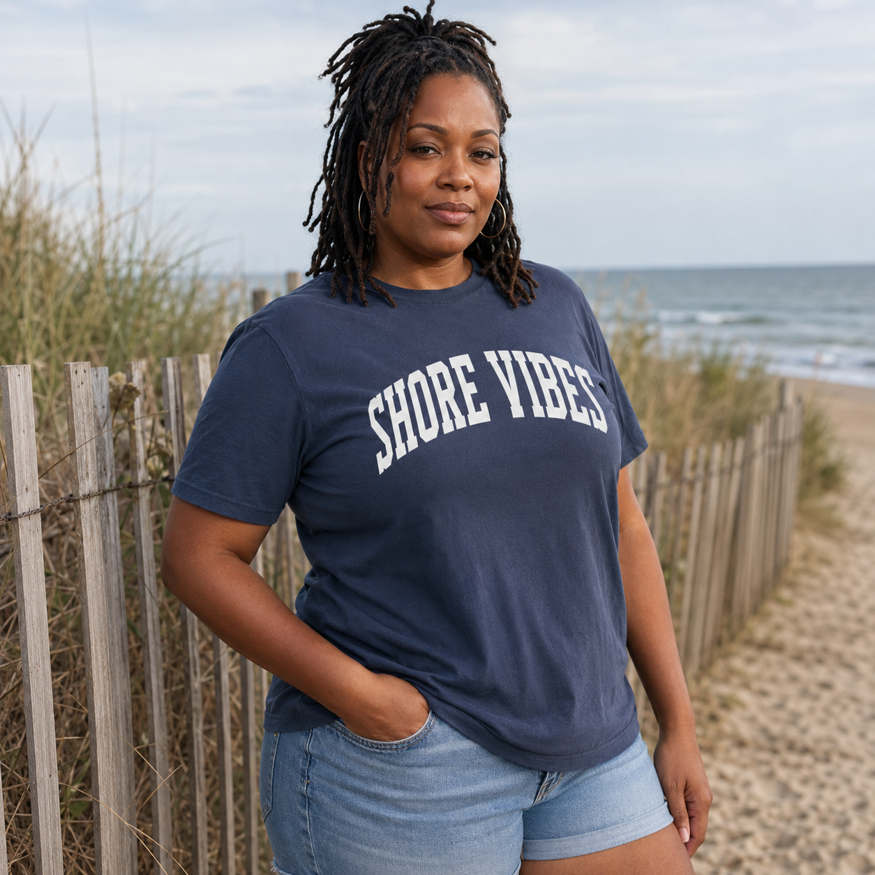 Adult Shore Vibes Classic Arch Tee