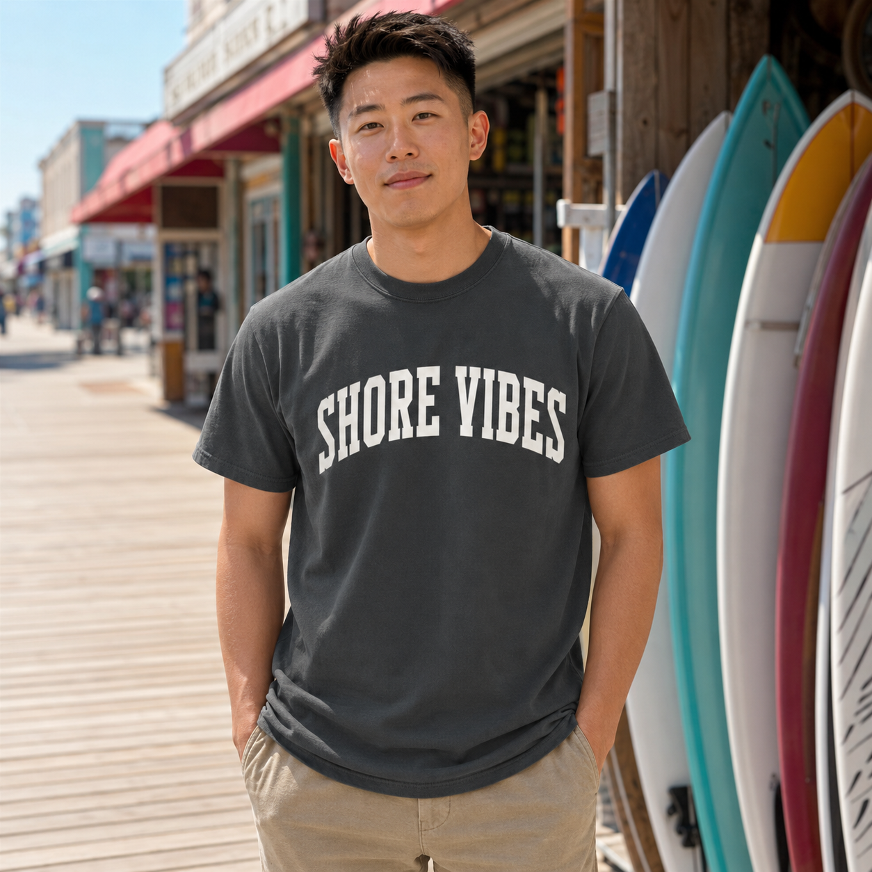 Adult Shore Vibes Classic Arch Tee
