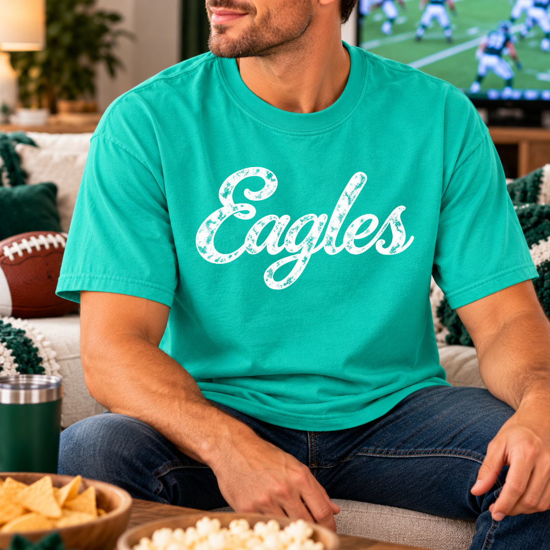 Men’s Comfort Colors 1717 Island Green Eagles Philly football T-shirt
