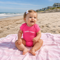 Shore Vibes Baby Onesie – Hot Pink