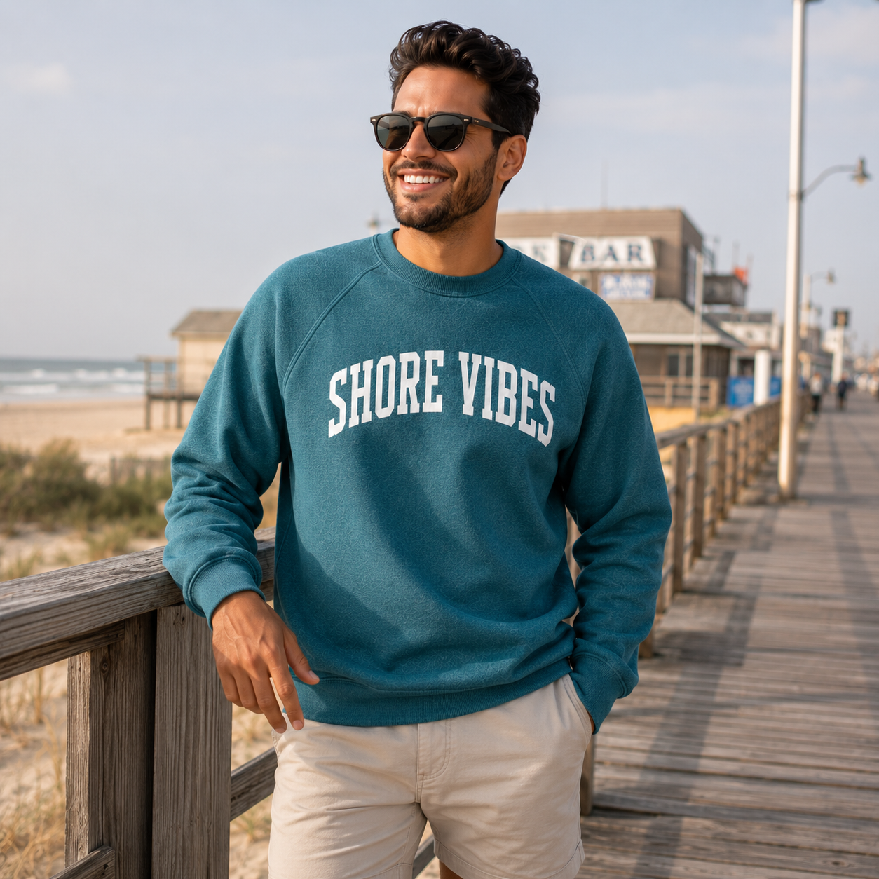 Adult Shore Vibes Crew Sweatshirt