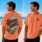 Comfort Colors Shore Vibes NJ Shore Map Unisex Tee