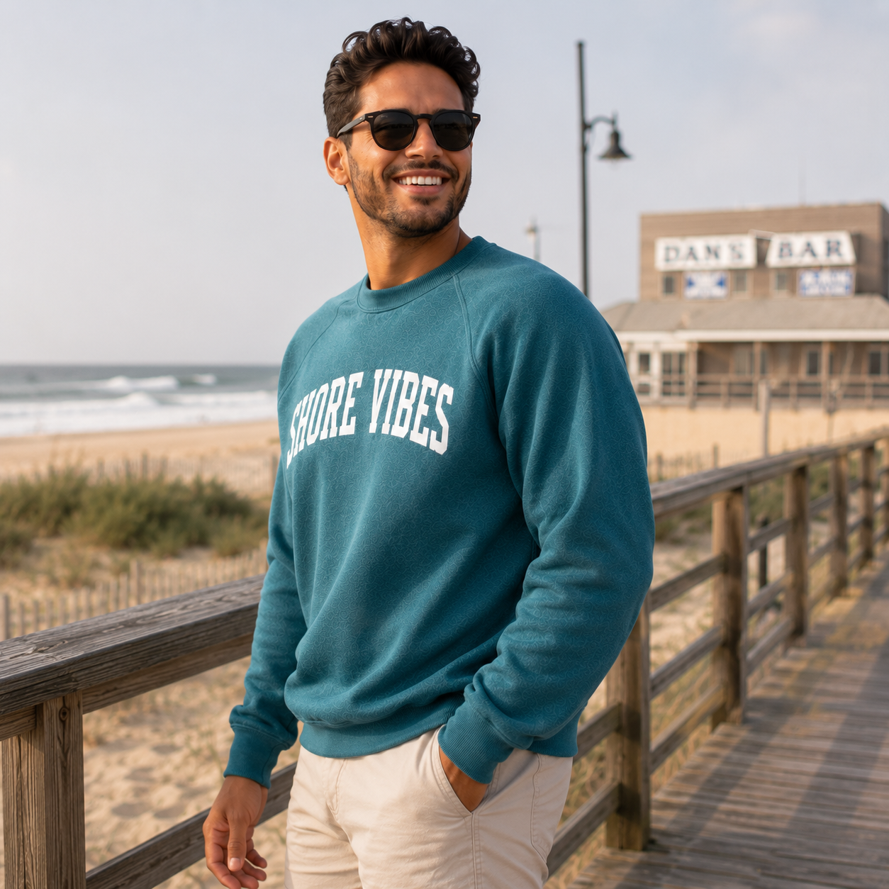 Adult Shore Vibes Crew Sweatshirt