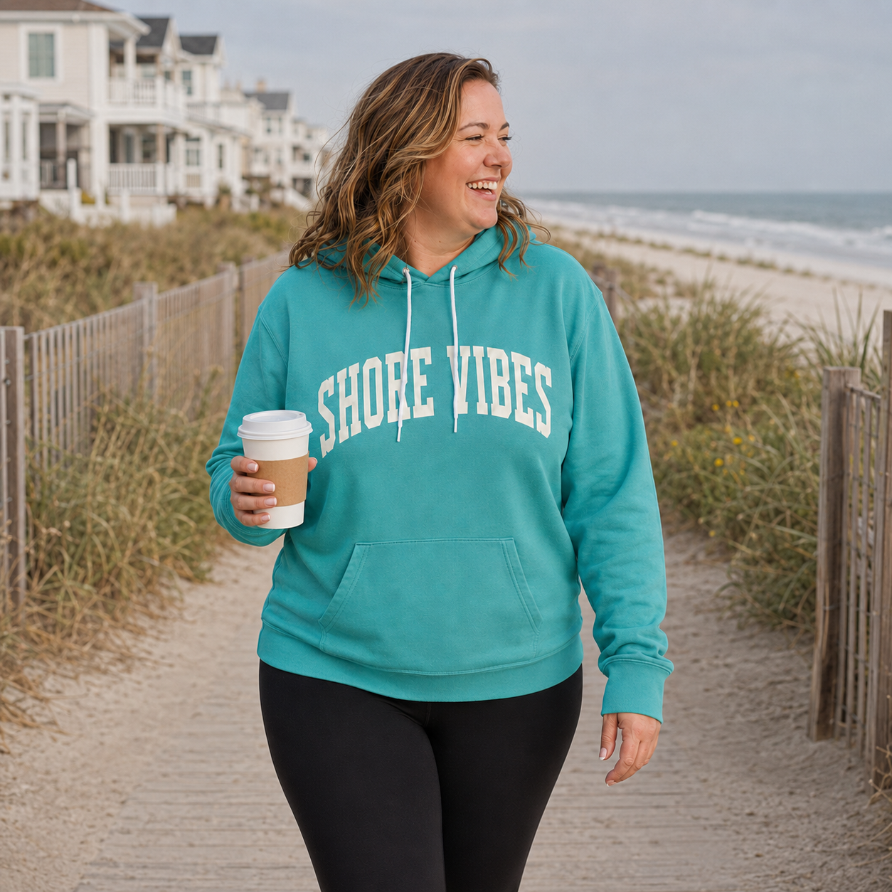 Adult Shore Vibes Classic Arch Hoodie