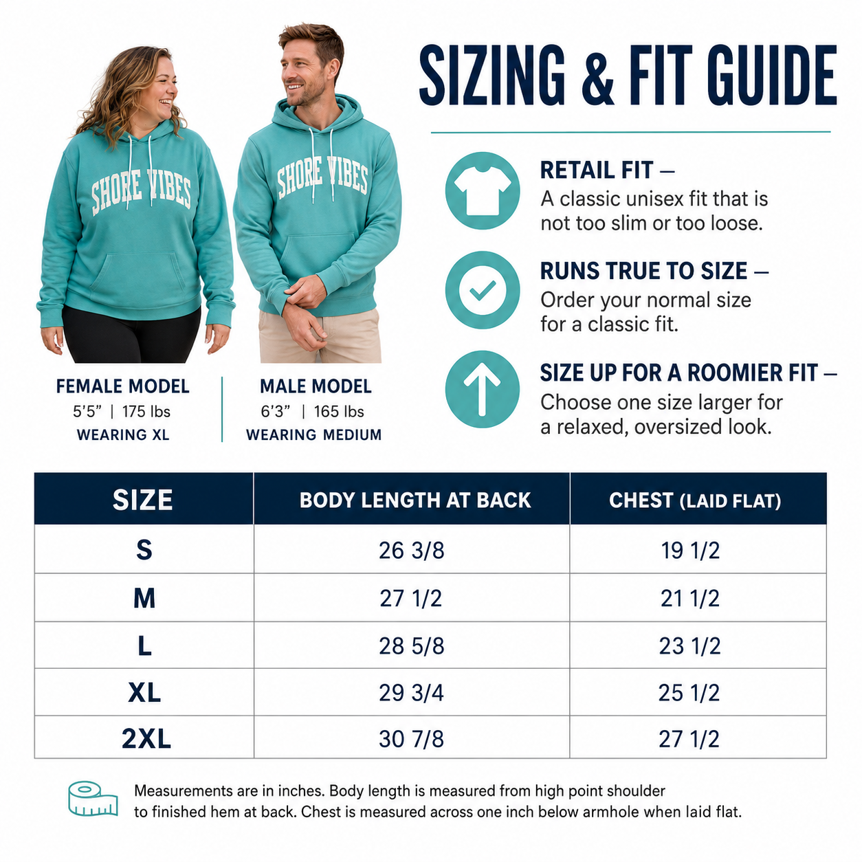 Adult Shore Vibes Classic Arch Hoodie