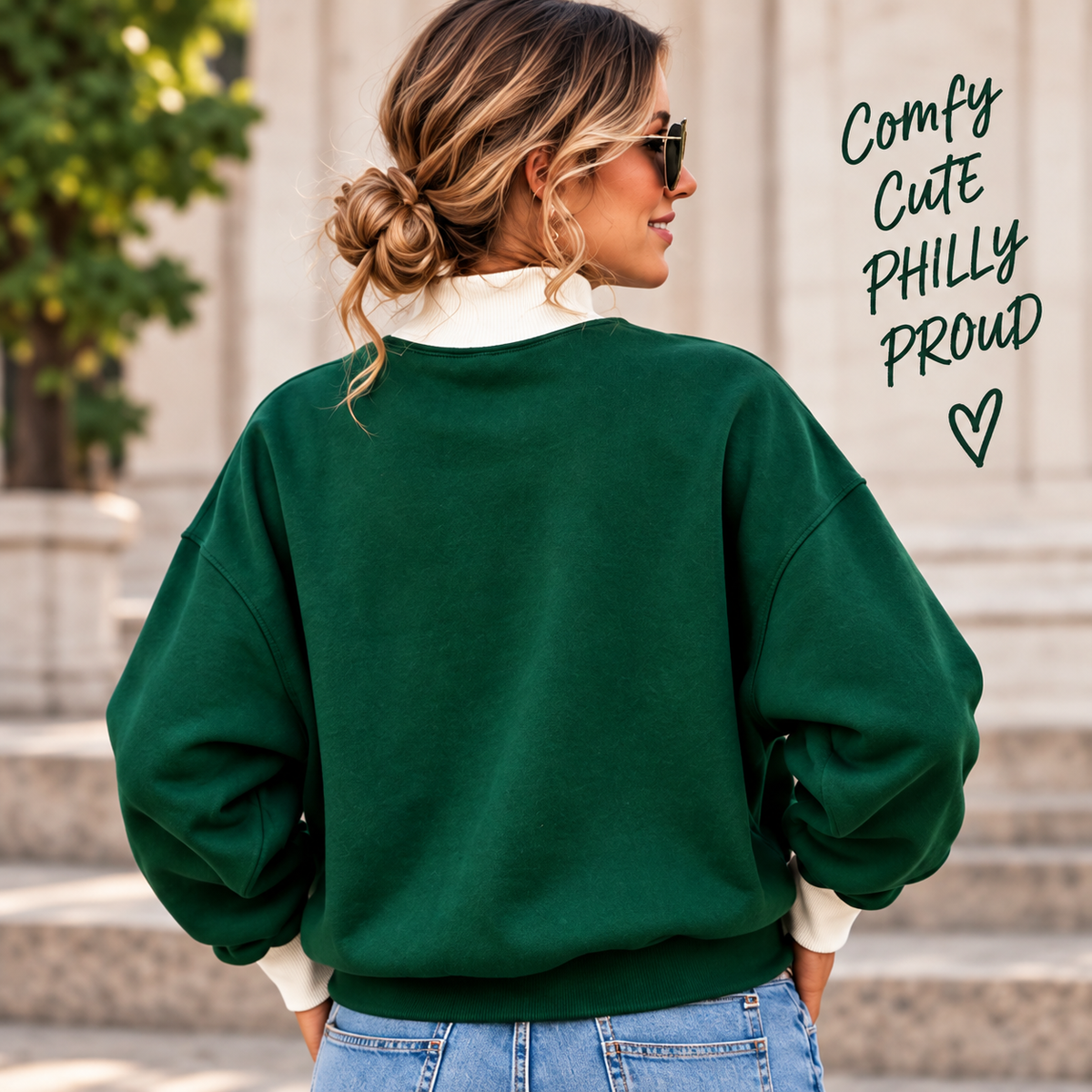 Women’s Philly Eagles Game Day Mock Neck Sweatshirt