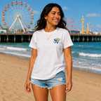 Adult Shore Vibes New Jersey Map Tee