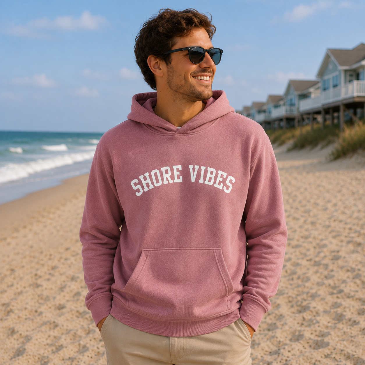 Adult Shore Vibes Classic Arch Hoodie