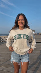 Bella & Canvas Shore Vibes Crew Sweatshirt